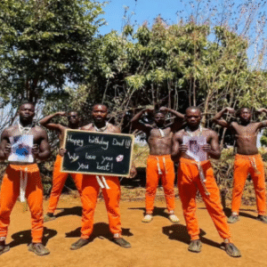 Orange pants in Africa